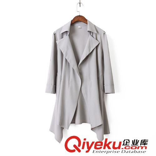 M&Y.yishe廠家直銷新款秋季女裝韓版專柜同款不規(guī)則爆款風(fēng)衣GD218原始圖片3