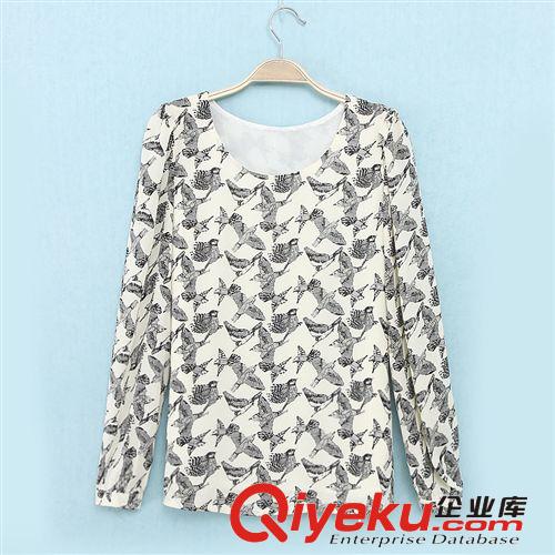 M&Y.YISHE2014新款秋季女裝廠家直銷專柜同款大碼寬松雪紡紗原始圖片2