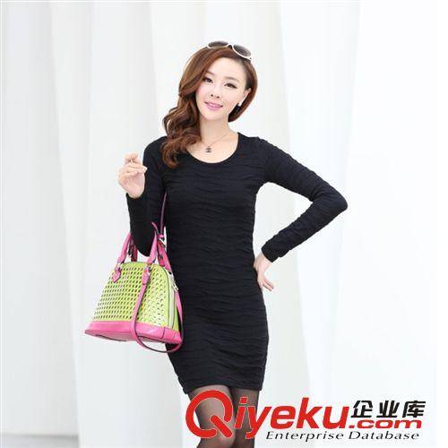免費(fèi)加盟代理 韓版女裝 百搭修身連衣裙 服裝服飾代理加盟代發(fā)貨原始圖片2