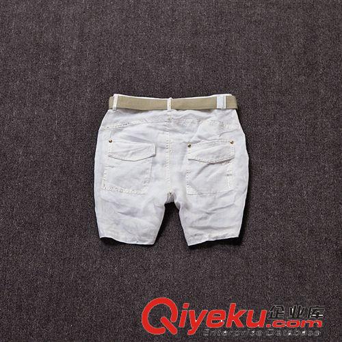 LH歐洲站 2014夏裝新款時(shí)尚白色噴漆修身顯瘦休閑中褲女 淘寶代理原始圖片2