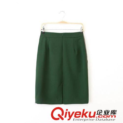 2014秋季新款 側(cè)拉鏈中腰休閑鉛筆裙 女直筒半身裙 時尚中裙原始圖片2