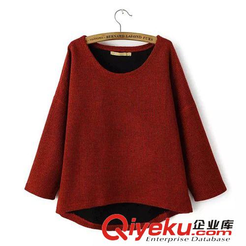 AA 復(fù)古漁夫針織衫 秋冬新款圓領(lǐng)套頭毛線寬松毛衣女原始圖片2