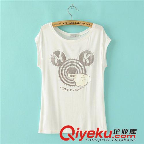歐美風(fēng)2014夏季新款女裝現(xiàn)貨批發(fā)大耳朵米奇t恤 短袖上衣