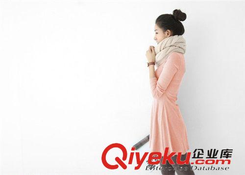 廠家直銷(xiāo)中長(zhǎng)款T恤2014外貿(mào)女秋裝韓版磨毛螺紋連衣裙打底長(zhǎng)袖衫原始圖片3
