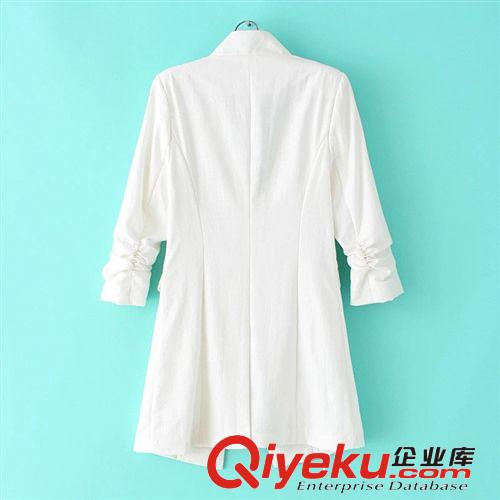3930-0.35 批發(fā)秋裝新款韓版一?？坌奚碇虚L(zhǎng)款西裝外套女原始圖片3