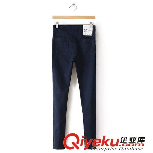 2560-0.5歐美風(fēng)2014新款女式修身顯瘦高腰彈力牛仔褲小腳褲批發(fā)原始圖片3