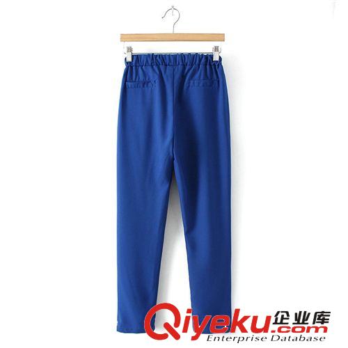 3594-0.25 批發(fā)春夏新款韓版松緊腰抽繩雪紡薄9分休閑褲哈倫褲