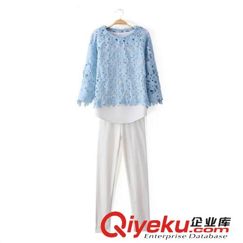 3614-0.5專柜同款爆款氣質百搭女式蕾絲鏤空三件套女批發原始圖片2