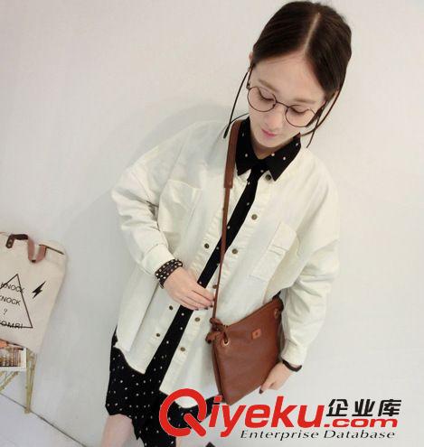 2014秋季新款女裝超帥后背字母舒服大口袋寬松工裝外套  6592原始圖片2