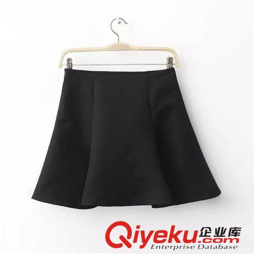 A51-02132 F.M.P 歐美新款時(shí)尚氣質(zhì)純色高腰半身裙 傘裙 短裙原始圖片3