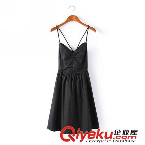 A14-01538 F.M.P 歐美新款時尚性感后背系帶五色吊帶連衣裙原始圖片2
