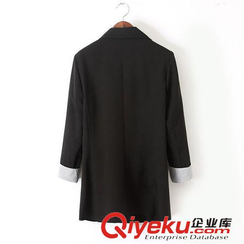 A146-00639 F.M.P 新款休閑加大碼寬松中長(zhǎng)款雙排扣西服原始圖片3