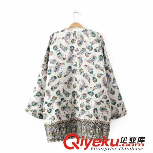 D08-00164 F.M.P【6072】歐美民族風(fēng)提花復(fù)古寬松開衫外套原始圖片2