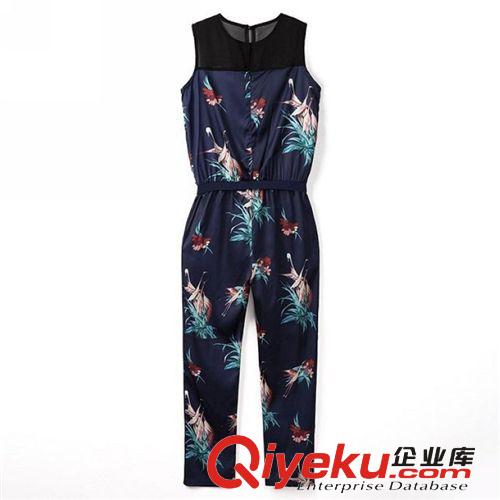 A11-00762  F.M.P【W083】夏季新款時尚下擺水墨大花朵無袖連衣裙