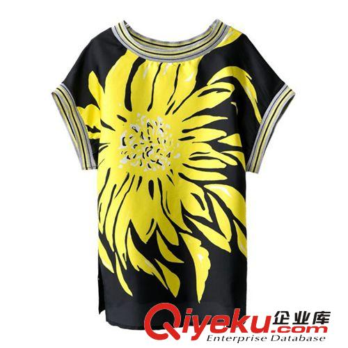 A16-00576 F.M.P【8104】歐美新款雙邊定位印花后V領(lǐng)短袖連衣裙