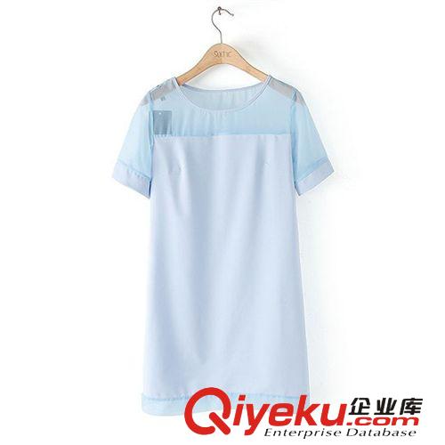 A150-00505 F.M.P 歐美風夏季新款網紗時尚寬松直筒簡約連衣裙原始圖片2