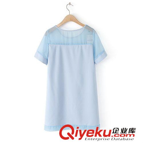 A150-00505 F.M.P 歐美風夏季新款網紗時尚寬松直筒簡約連衣裙原始圖片3
