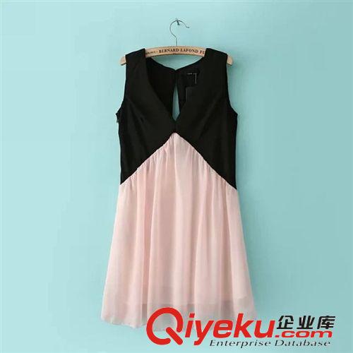 A125-99-050 F.M.P 夏季新款歐美時(shí)尚簡(jiǎn)約純色前短后長(zhǎng)百褶連衣裙