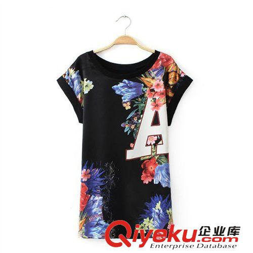 A21-99-010 F.M.P 夏季新品劉詩詩同款氣質(zhì)優(yōu)雅桃花印花連衣裙