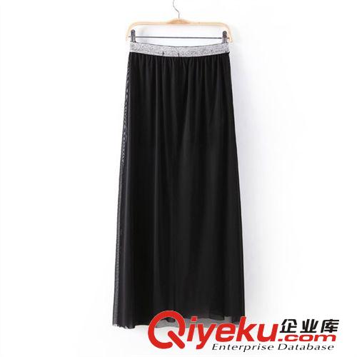 A40-97-034 F.M.P  歐美夏季新款時(shí)尚網(wǎng)紗拼接百褶半身裙原始圖片3