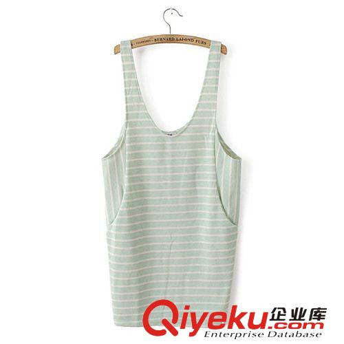 A181-94-045 F.M.P 韓版新款時(shí)尚條紋個(gè)性背帶連衣裙原始圖片3
