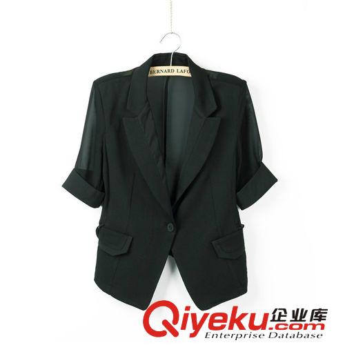 B21-92-049 F.M.P 歐美風(fēng)藍(lán)色小鳥樹枝印花短袖燕尾T恤
