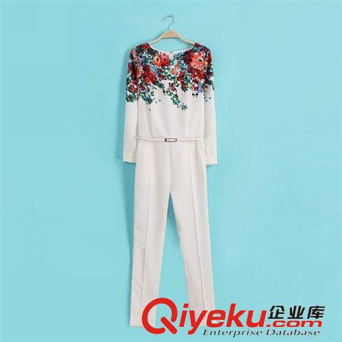 A105-89-061 F.M.P 2014歐美新款不規(guī)則豹紋V領(lǐng)雪紡連衣裙