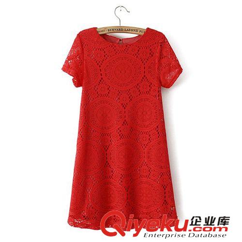 A06-89-035  F.M.P 2014歐美風(fēng)夏季新款氣質(zhì)紅格子無袖連衣裙