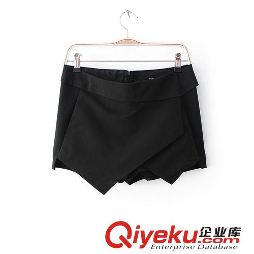 B125-18-047 夏季新款不規則疊層翻邊迷你褲裙原始圖片2