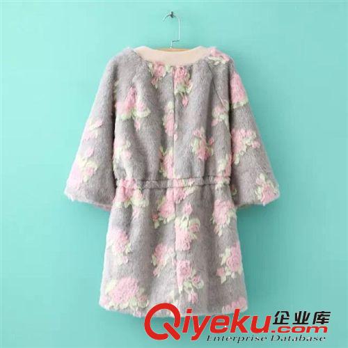 D167-01573 F.M.P【0906】秋冬新款趙麗穎同款花朵印花毛毛外套