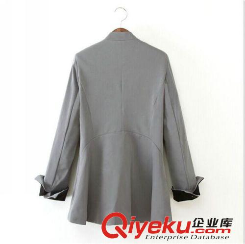 A13-01469 F.M.P歐美新款立領(lǐng)純色一粒扣修身小西服