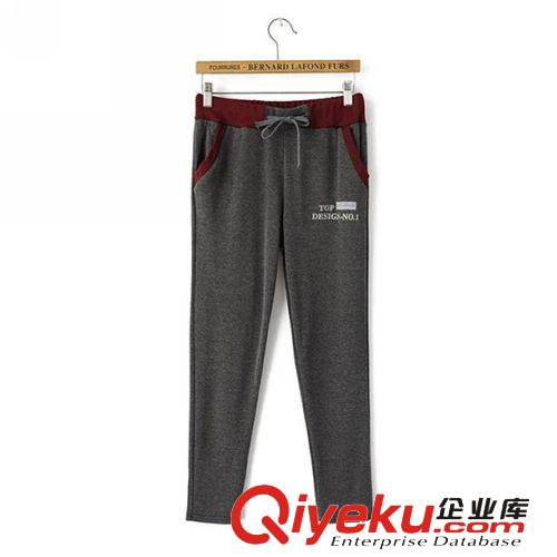 B128-02744 F.M.P 秋冬新款時(shí)尚拼色抽繩大碼休閑長(zhǎng)褲