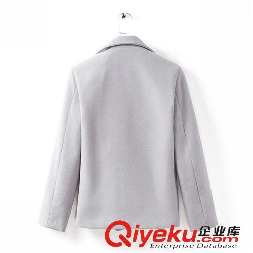 D35-01237 F.M.P歐美秋冬新款楊冪同款豎口袋裝飾毛呢外套