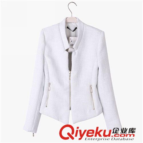 A40-01530 F.M.P 歐美秋冬新款時(shí)尚修身袖口拉鏈針織西裝外套原始圖片3