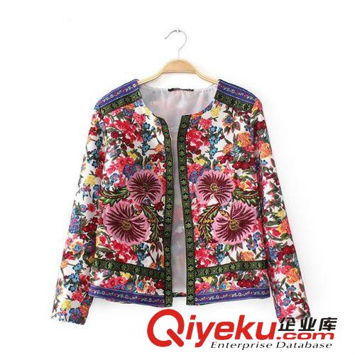 D08-01258 F.M.P【6076】歐美新款潮流刺繡花朵提花織帶短外套原始圖片2