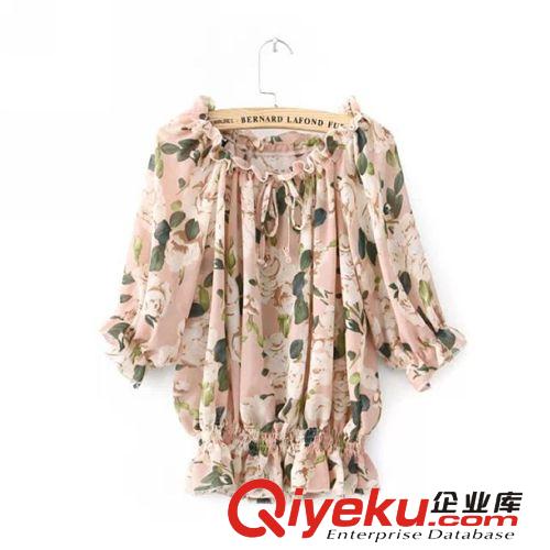 B197-00763 F.M.P 8013歐美風(fēng)甜美短袖數(shù)碼印花t恤