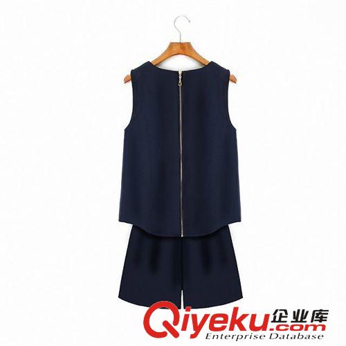 B194-00679 F.M.P 歐美風(fēng)后背精致拉鏈腰間松緊不縫接休閑套裝原始圖片3