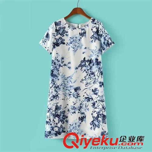 A166-00217 F.M.P 歐美風時尚佩里斯花紋印花傘裙 連衣裙
