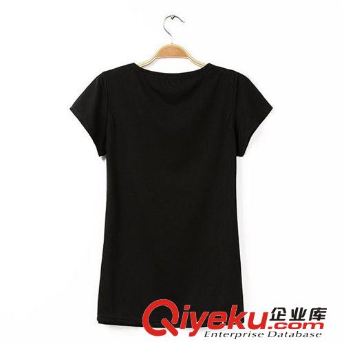 B175-00277 F.M.P  時尚潮流個性女孩頭像印花圓領短袖T恤原始圖片2