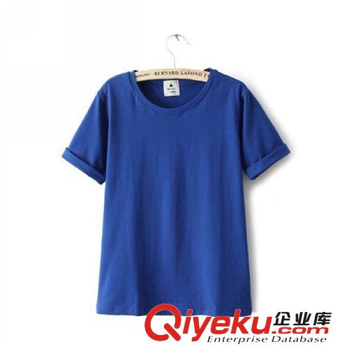 B81-97-088 F.M.P 夏季新款時(shí)尚百搭糖果色莫代爾棉短袖T恤原始圖片3