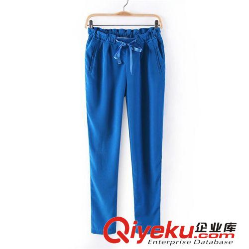 B25-96-026 F.M.P 夏裝新款歐美時(shí)尚百搭糖果色系帶寬松休閑長(zhǎng)褲原始圖片3