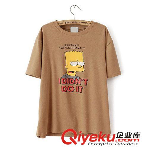 B181-94-049 F.M.P 韓版夏季新款卡通小人短袖T恤