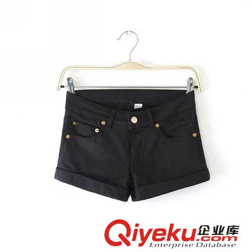 B07-94-048 F.M.P 夏季新款歐美風(fēng)糖果色卷邊休閑短褲原始圖片2