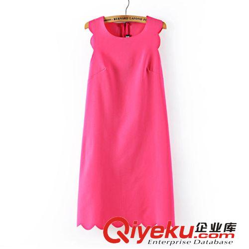 A163-92-077 F.M.P 歐美風(fēng)時尚花瓣邊無袖背心連衣裙