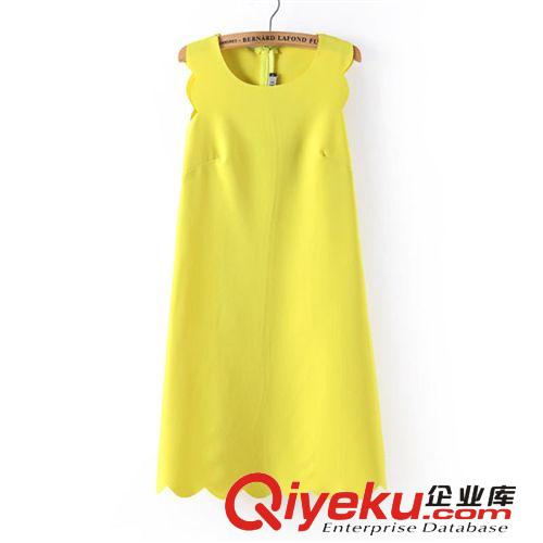 A163-92-077 F.M.P 歐美風(fēng)時尚花瓣邊無袖背心連衣裙
