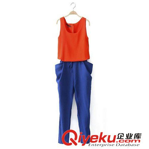 A23-90-064 F.M.P 2014夏季新款歐美時(shí)尚性感交叉雪紡吊帶連衣裙
