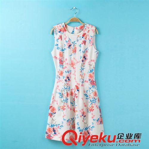 A03-90-056 F.M.P 2014夏季新款歐美時尚修身小碎花無袖背心裙原始圖片2