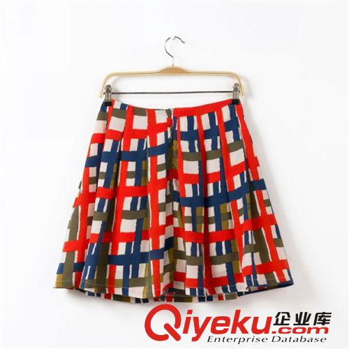 A150-90-028 F.M.P 2014夏季新款歐美時(shí)尚撞色花樣印花無(wú)袖連衣裙
