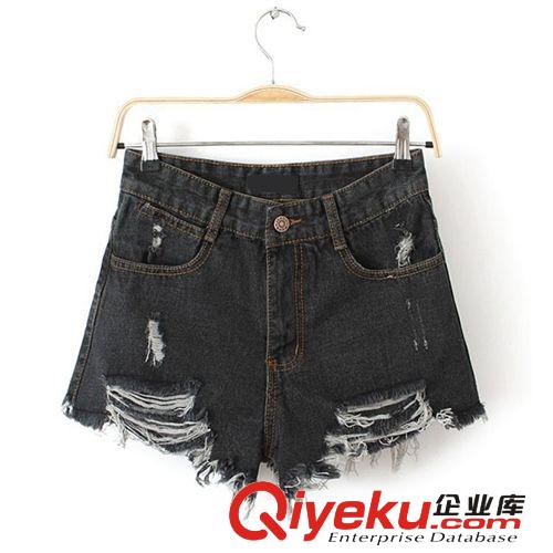 B152-86-051 F.M.P 【1016】歐美風(fēng)磨破拉絲兩色牛仔短褲