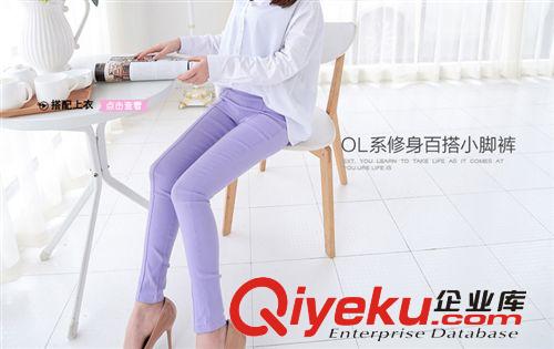 供應(yīng)外貿(mào)女裝女式時(shí)尚休閑褲 精品女裝 2014春季新款休閑褲批發(fā)原始圖片2